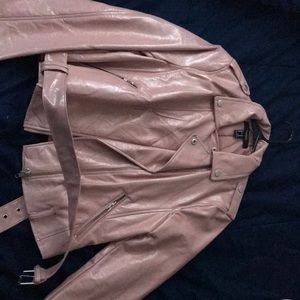 Pink leather jacket